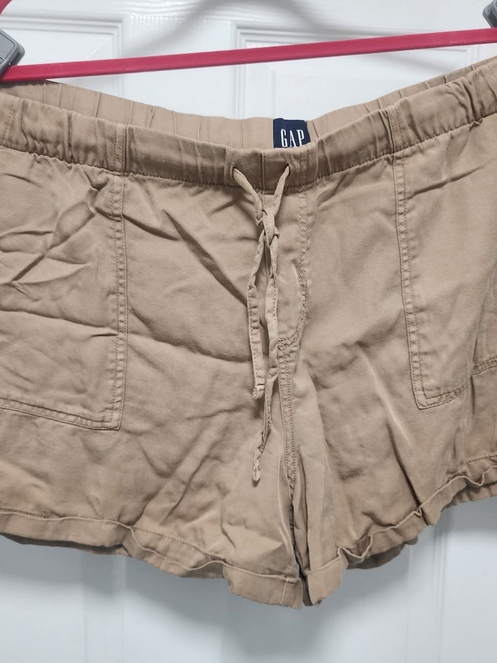 GAP Women's Beige Drawstring Casual Athletic Shorts